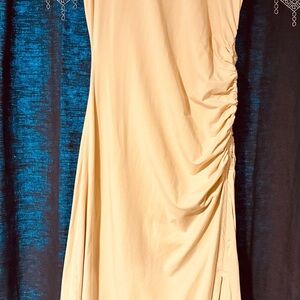 Theory Asymmetrical Cream Dress